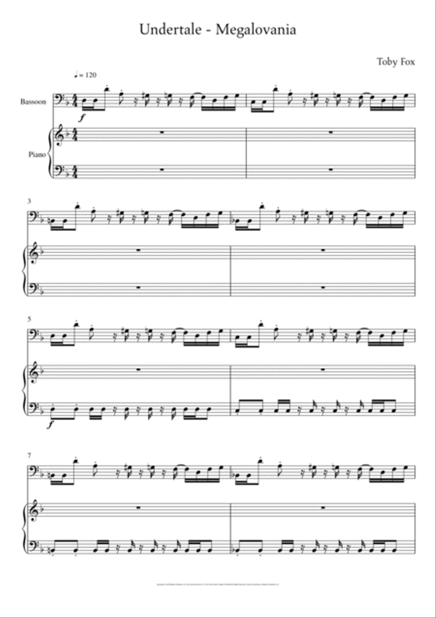 MEGALOVANIA (from Undertale) Small Ensemble scores gallery preview page 2