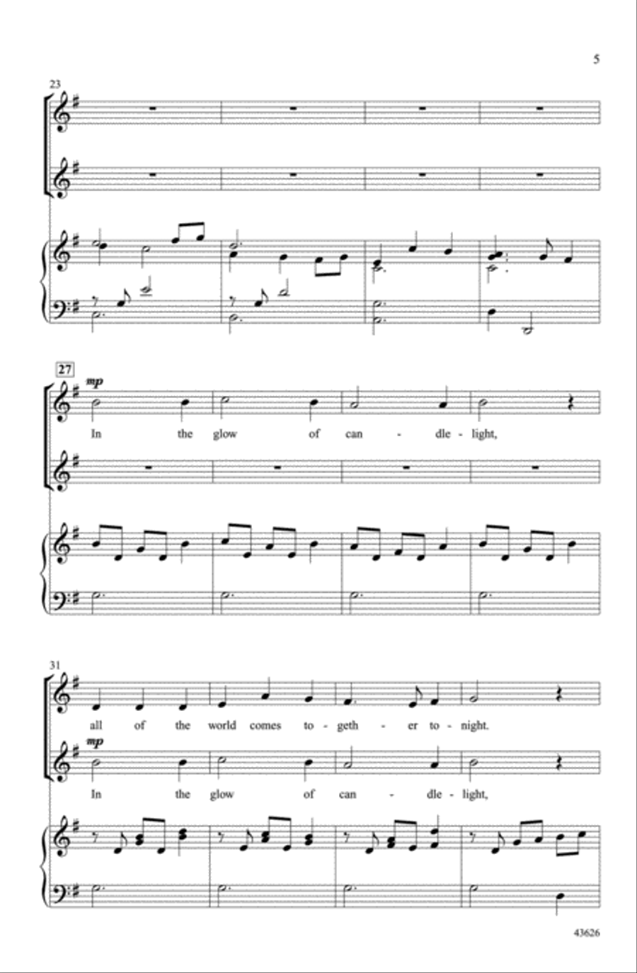 Candlelight Canon Choir scores gallery preview page 3