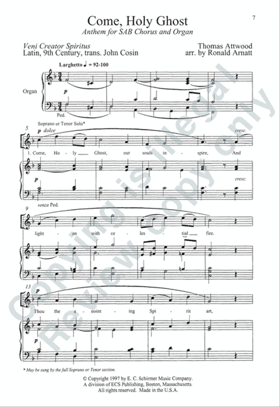 Somerset Anthem Books, Volume III (Holy Spirit) 3-Part scores gallery preview page 5
