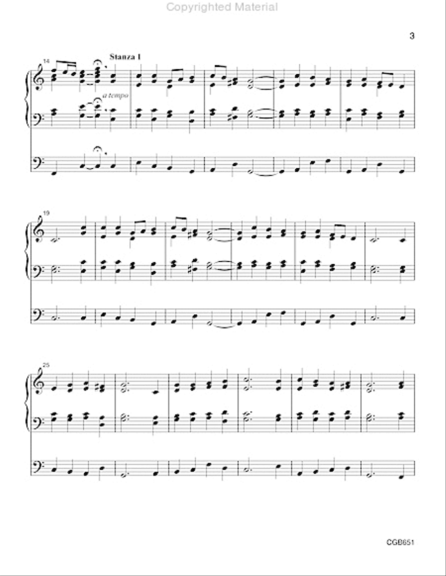 A Mighty Fortress Organ Score Handbell Choir scores gallery preview page 3