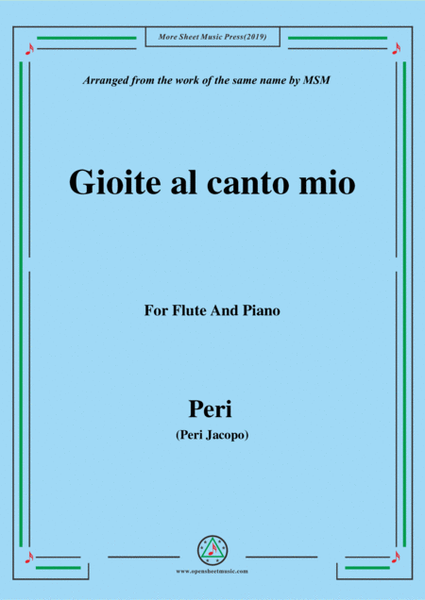 Peri-Gioite al canto mio,ver.1,from 'Euridice',for Flute and Piano image number null