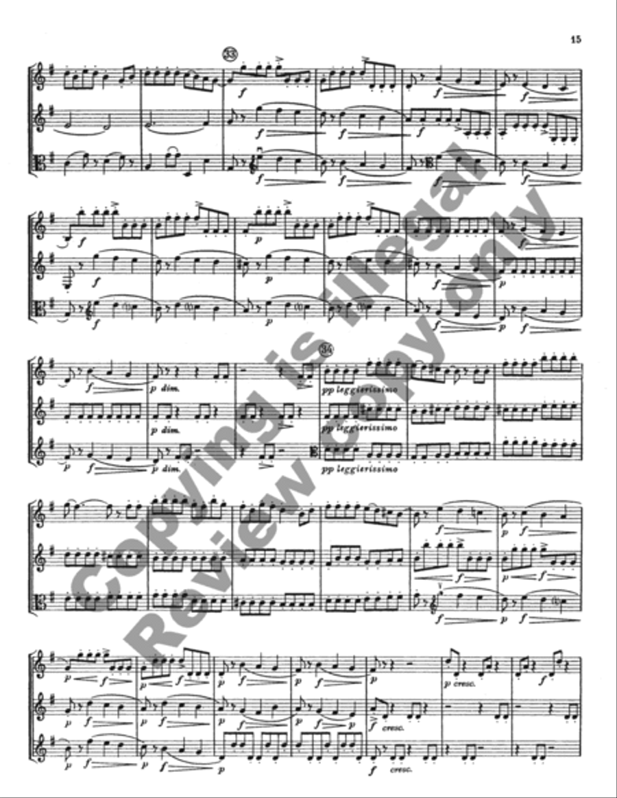 Suite for Oboe, Clarinet, and Viola Clarinet scores gallery preview page 14