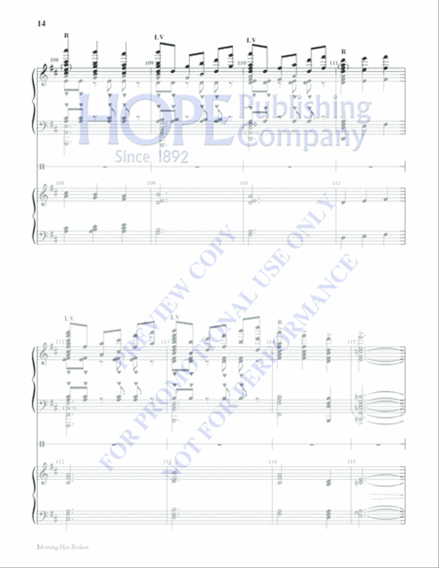 Morning Has Broken Morning Has Broken Handbell Choir scores gallery preview page 14