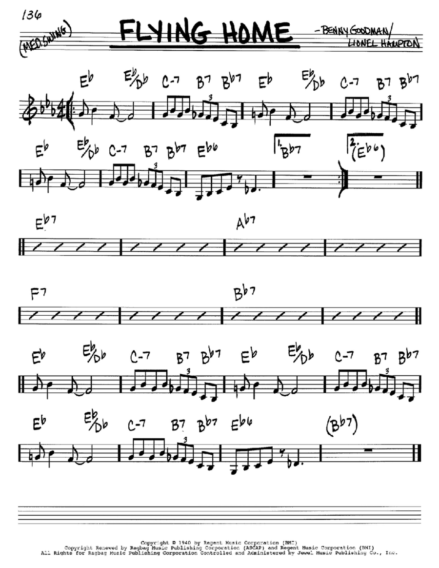 Flying Home C Instrument scores gallery preview page 1