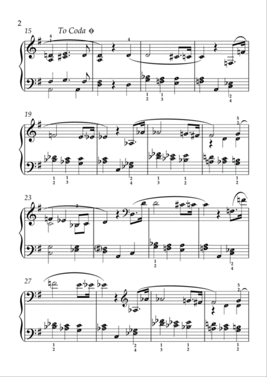 Wagner - Pilgrim's Chorus(With Note name) Easy Piano scores gallery preview page 2