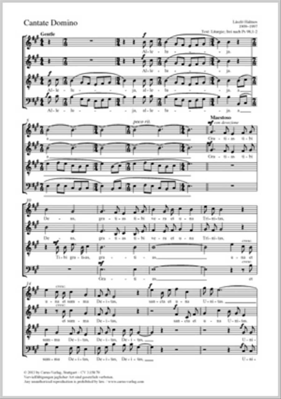 Cantate Domino (Singet dem Herrn) 4-Part scores gallery preview page 1