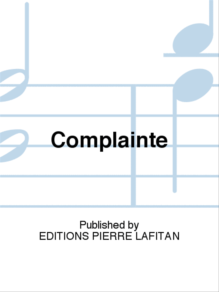 Complainte Flute Solo scores gallery preview page 1