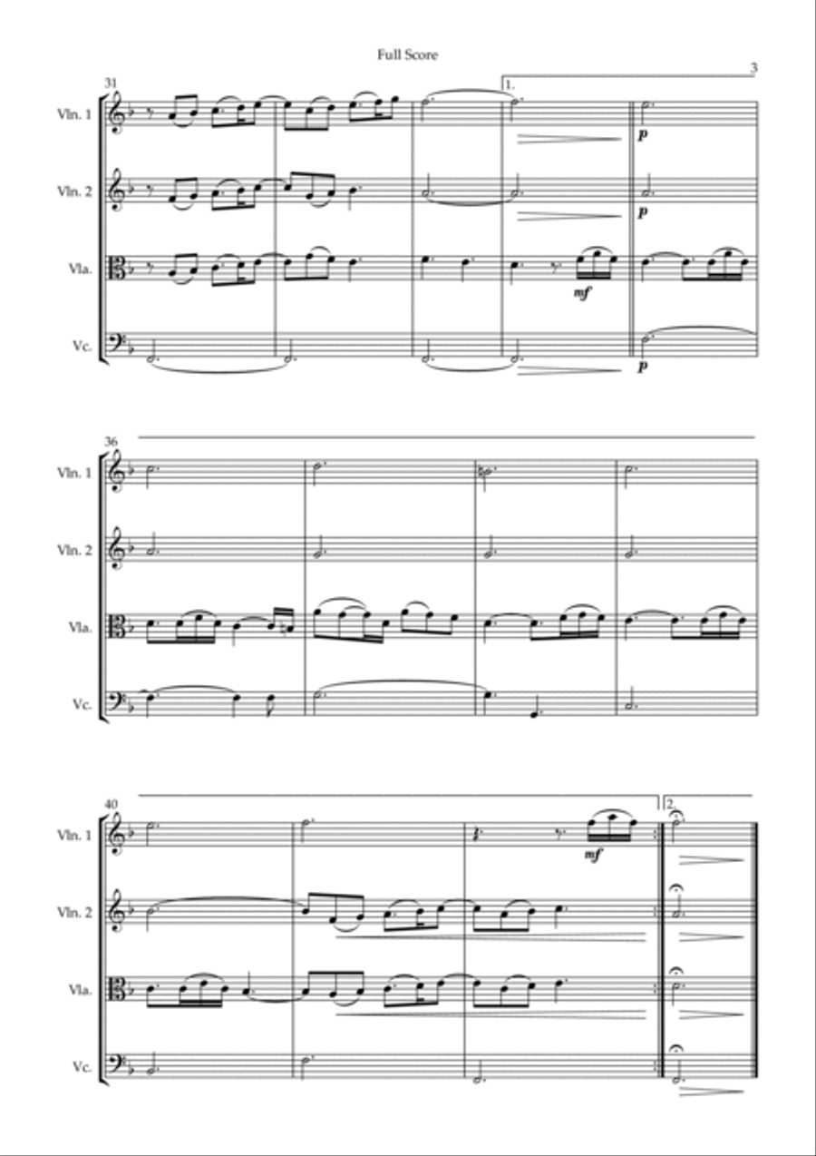 Married Life Married Life String Quartet scores gallery preview page 3