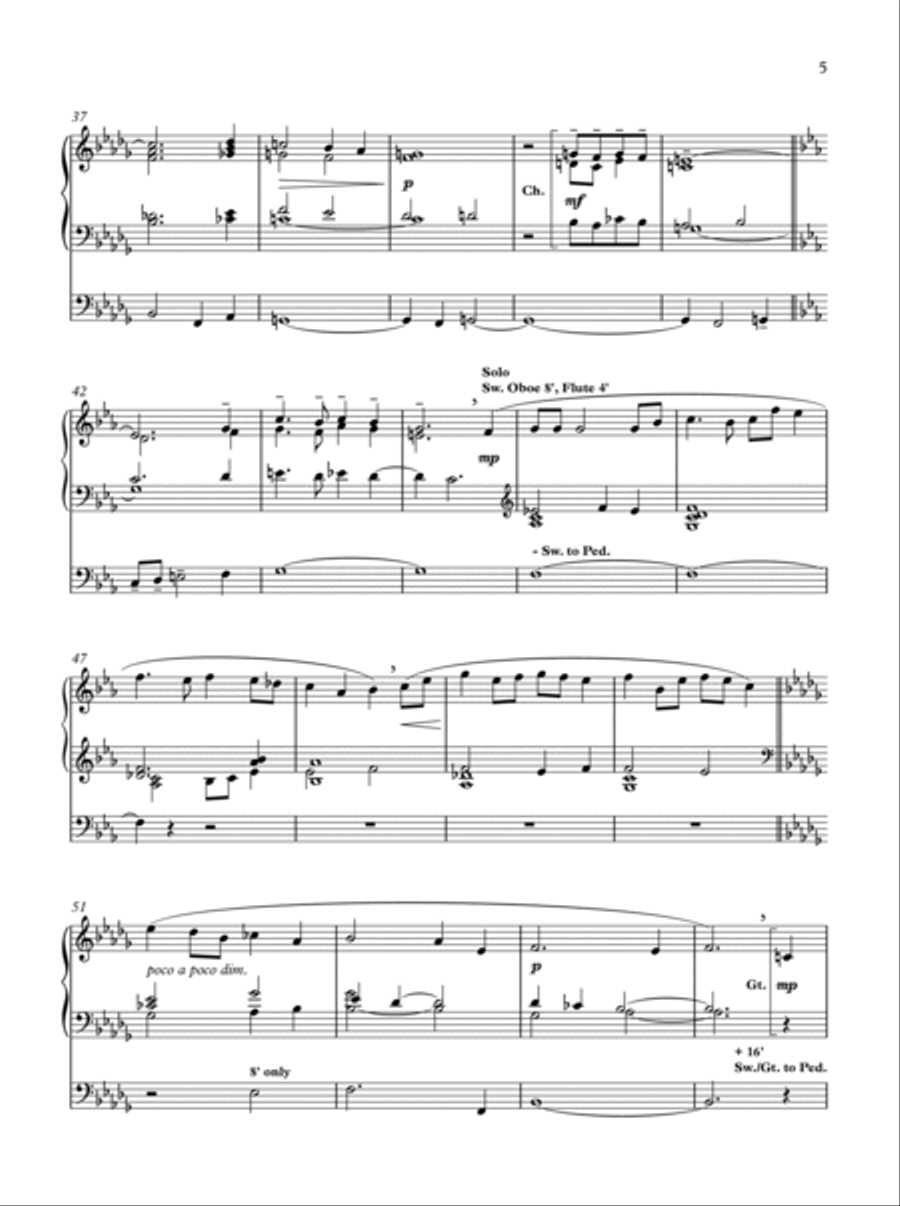 Elegy for the Time of Change Organ Solo scores gallery preview page 6