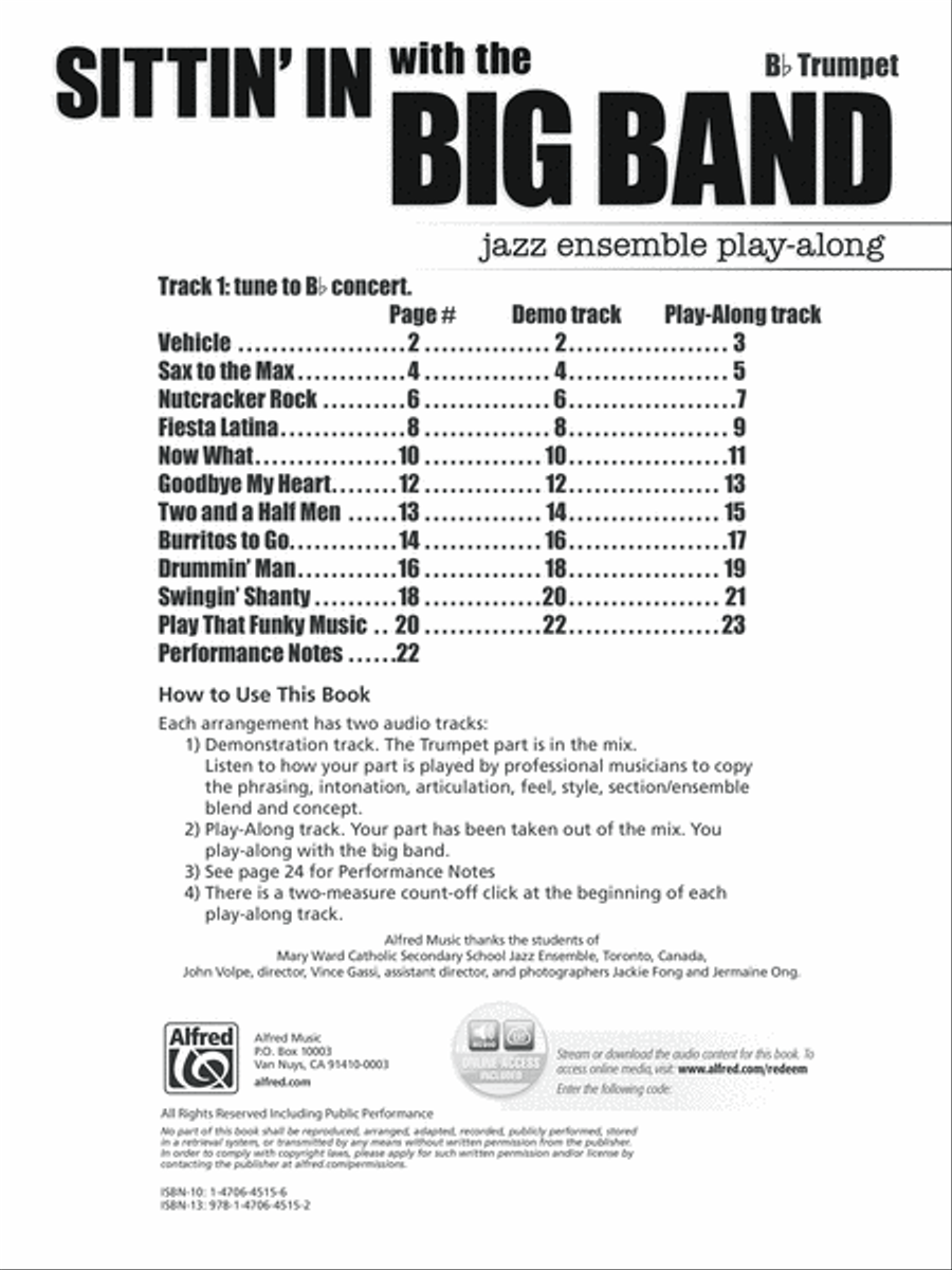 Sittin' In with the Big Band, Volume 1 Big Band scores gallery preview page 2