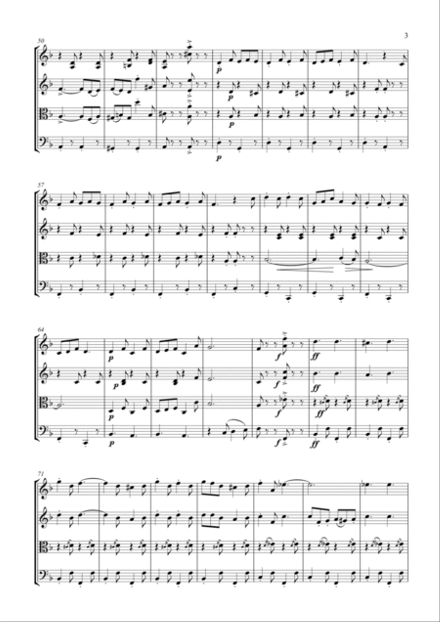The Teddy Bears' Picnic for String Quartet The Teddy Bears' Picnic for String Quartet String Quartet scores gallery preview page 3