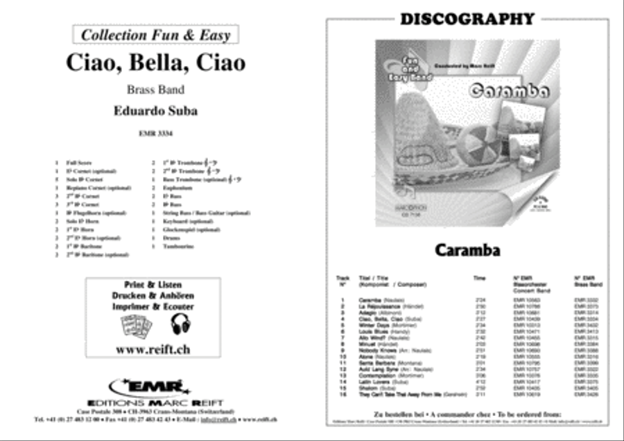 Ciao, Bella, Ciao Ciao, Bella, Ciao Brass Band scores gallery preview page 2