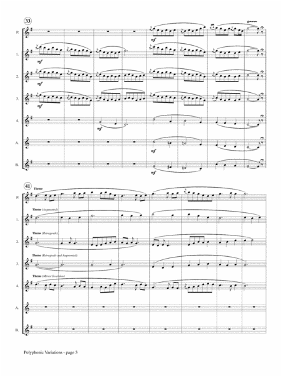 Polyphonic Variations on the Korean Folk Song 'Arirang' for Flute Choir Flute Choir scores gallery preview page 4
