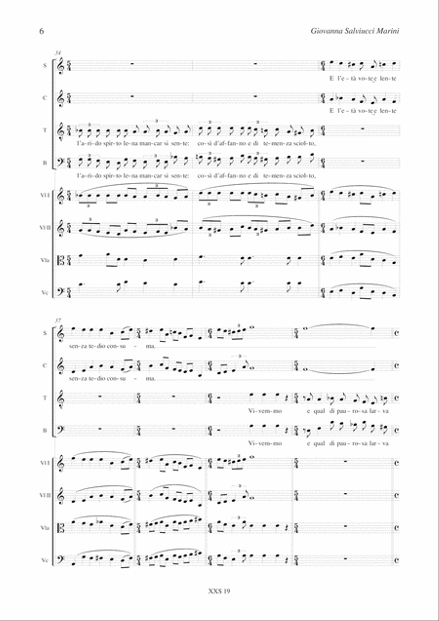 Concerto for Giacomo Leopardi for Choir and String Quartet (1996-97) Choir scores gallery preview page 6