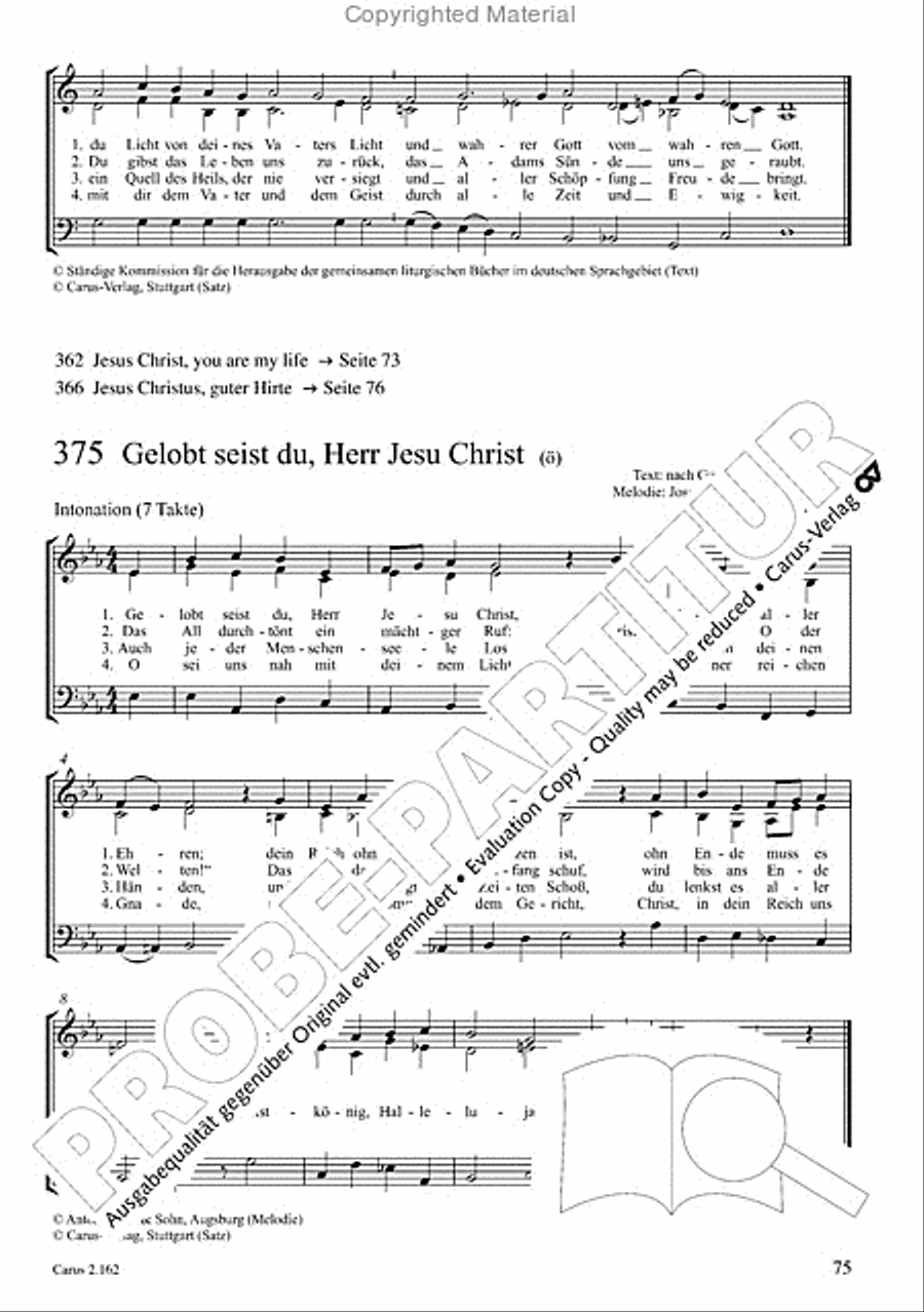 Chorbuch Gotteslob SAM 3-Part scores gallery preview page 76