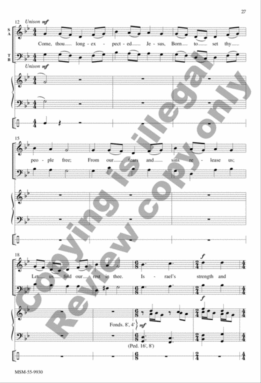 O Lord of Light: Nine Two-Part Mixed Anthems for the Church Year 2-Part scores gallery preview page 12