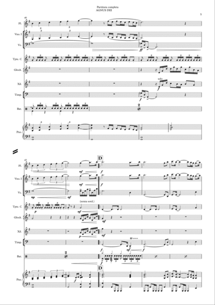 Agnus Dei Flute scores gallery preview page 5