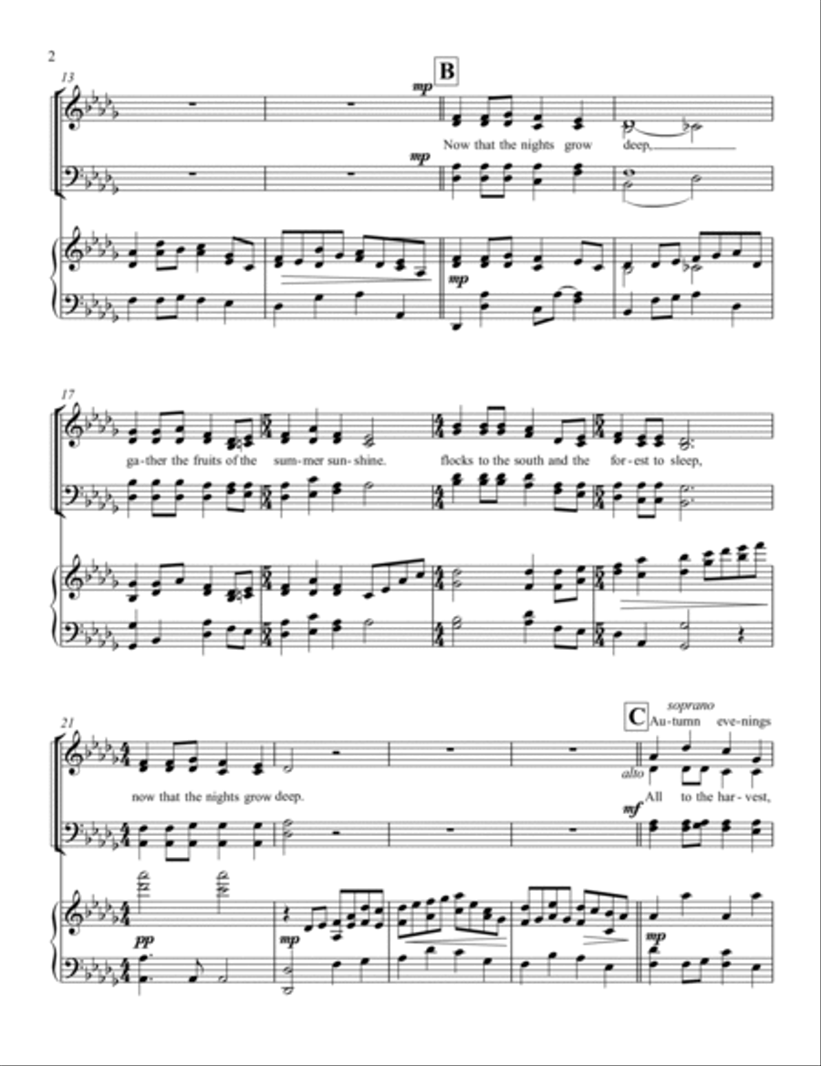 All to the Harvest, Come All to the Harvest, Come 4-Part scores gallery preview page 2