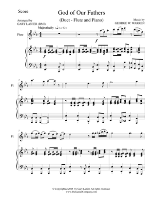 GOD OF OUR FATHERS (Duet – Flute and Piano/Score and Parts)