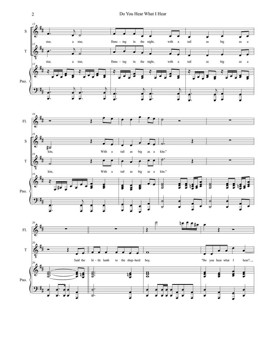Do You Hear What I Hear 2-Part scores gallery preview page 2