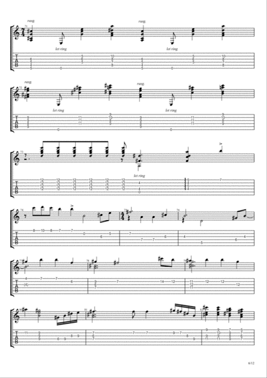 Fantasia per chitarra op. 36 Classical Guitar scores gallery preview page 6