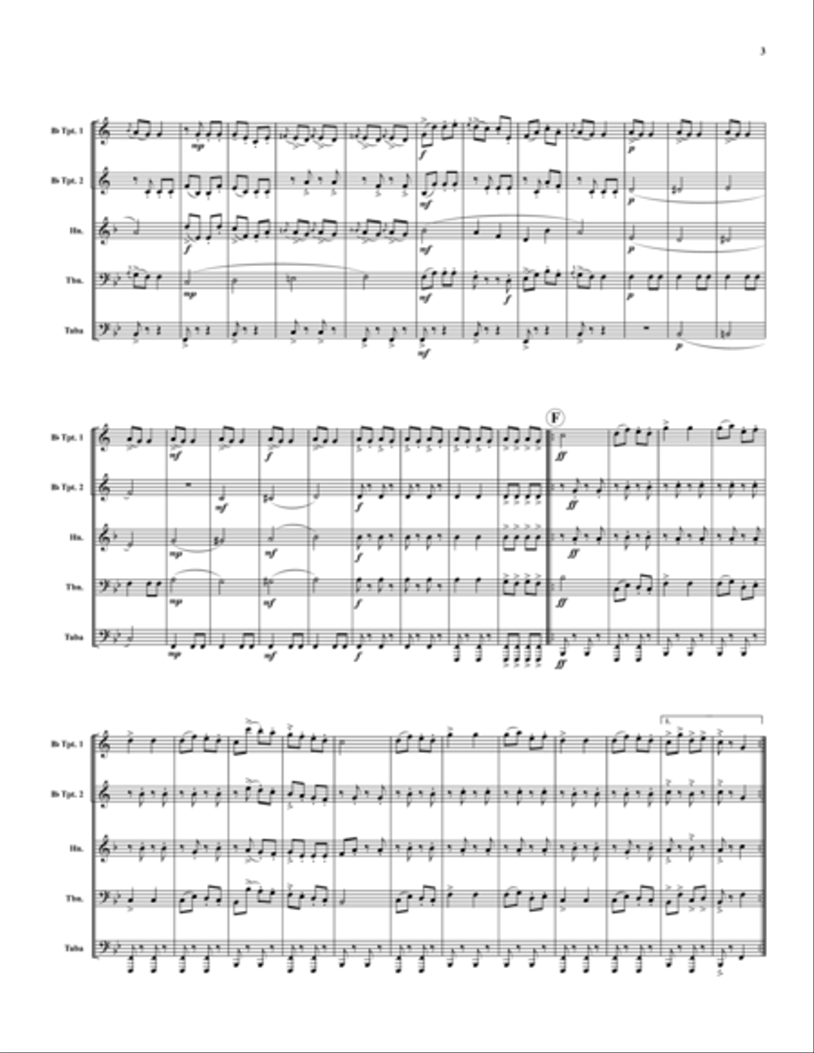 Can-Can Can-Can Brass Quintet scores gallery preview page 3