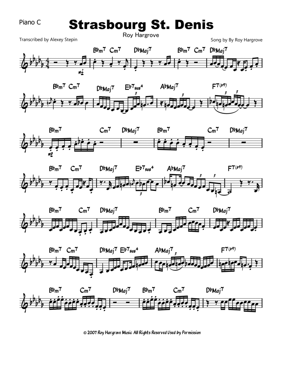 Strasbourg / St. Denis Strasbourg / St. Denis Piano, Vocal, Guitar scores gallery preview page 1