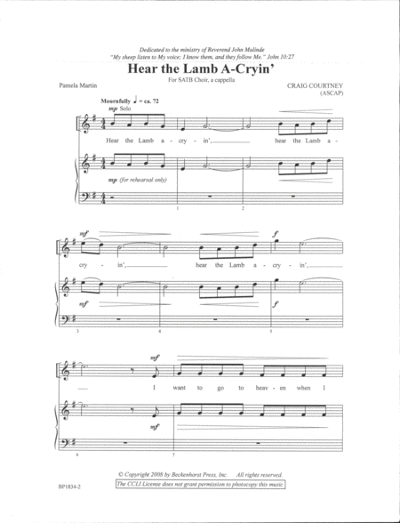 Hear the Lamb A-Cryin' image number null