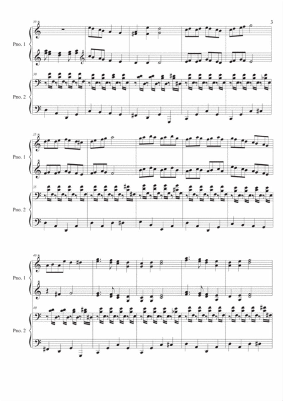 Dactilus, cheerfull 4 hand piano piece Piano Accompaniment scores gallery preview page 3
