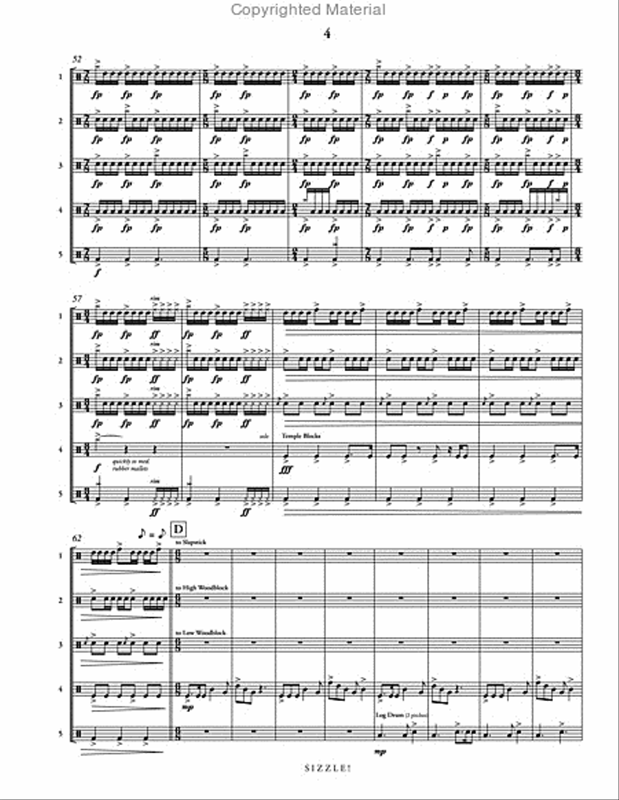 Sizzle! Percussion Ensemble scores gallery preview page 5