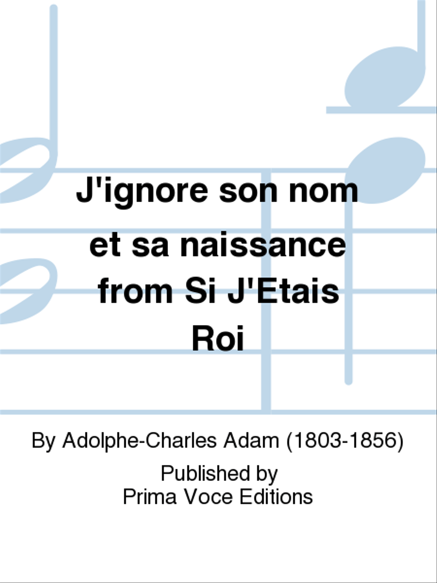 J'ignore son nom et sa naissance from Si J'Etais Roi SA scores gallery preview page 1