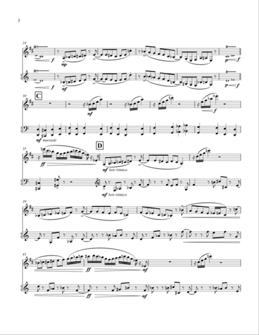 Five Short Pieces for Clarinet and Marimba Chamber Music scores gallery preview page 4