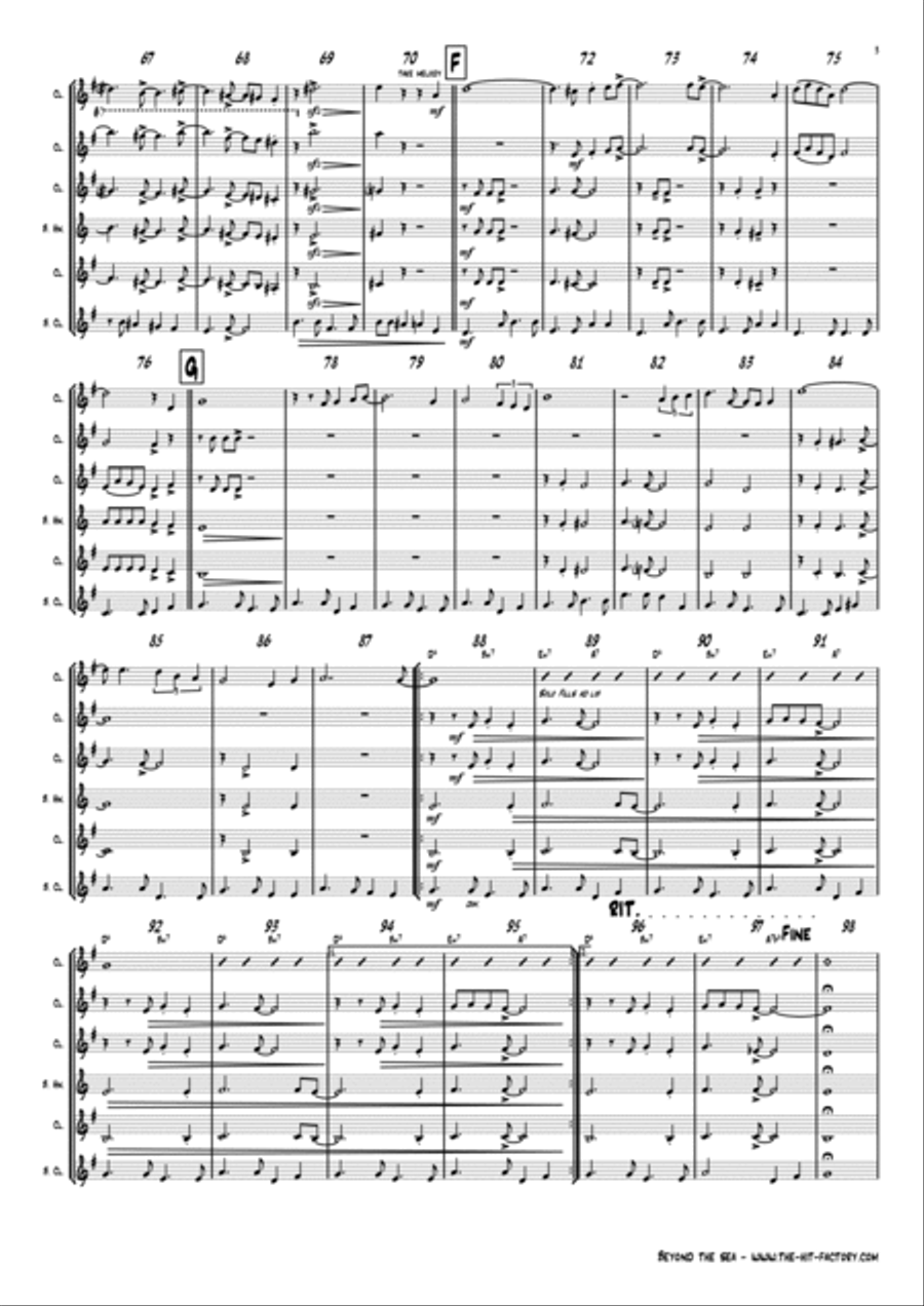 Beyond The Sea Woodwind Ensemble scores gallery preview page 4