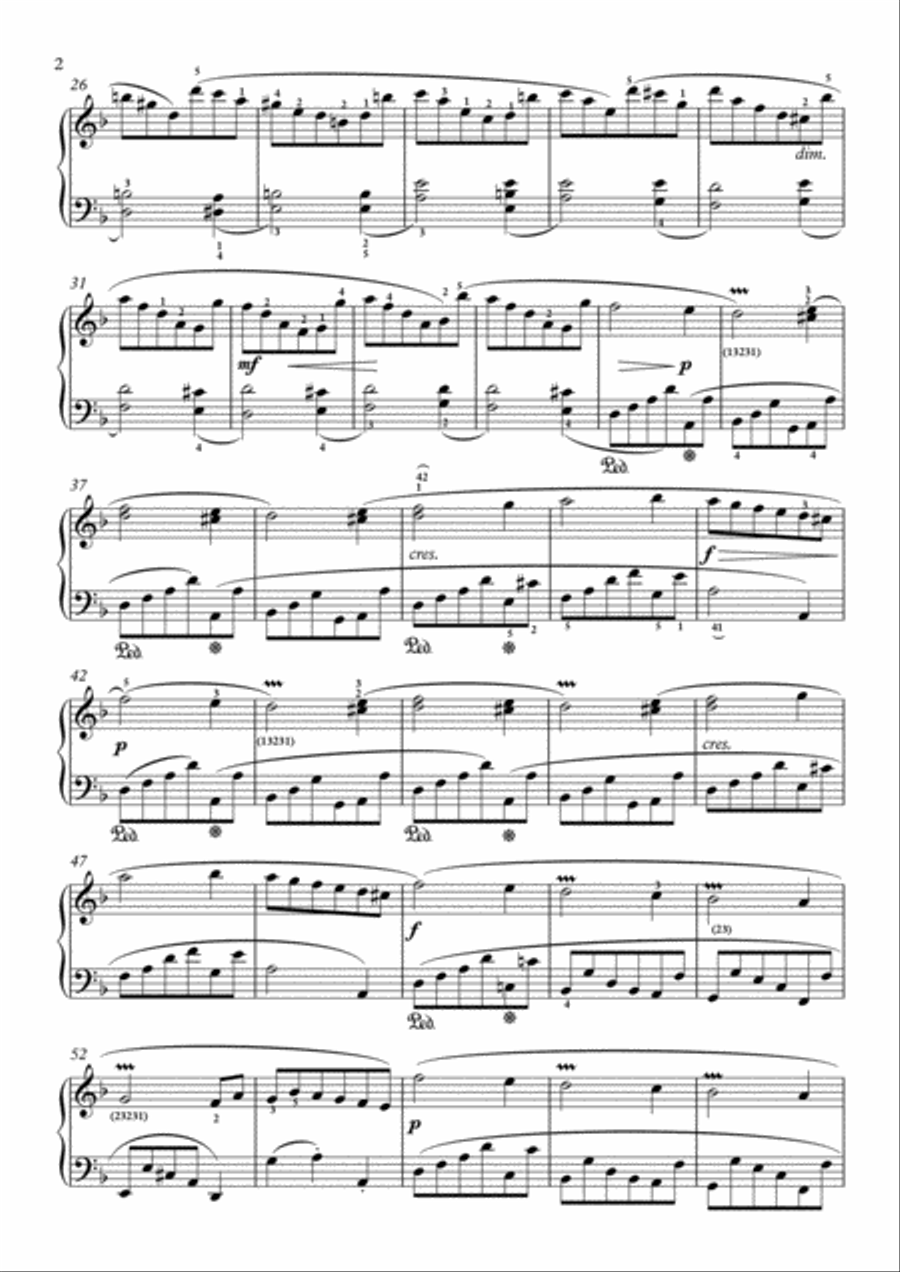 Scarlatti-Sonata in F-Major L.66 K.317(piano) Piano Solo scores gallery preview page 3