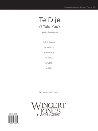 Book cover for Te Dije
