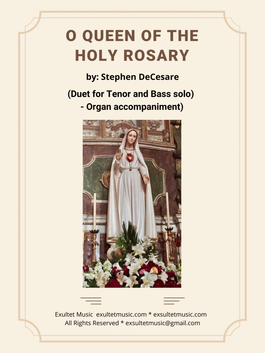 O Queen Of The Holy Rosary (Duet for Tenor and Bass solo - Organ accompaniment) image number null