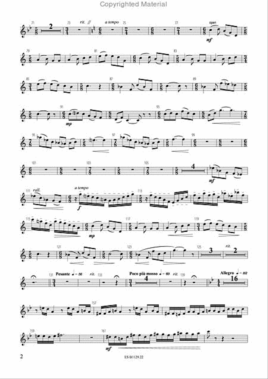 Trumpet Concerto Concert Band scores gallery preview page 4