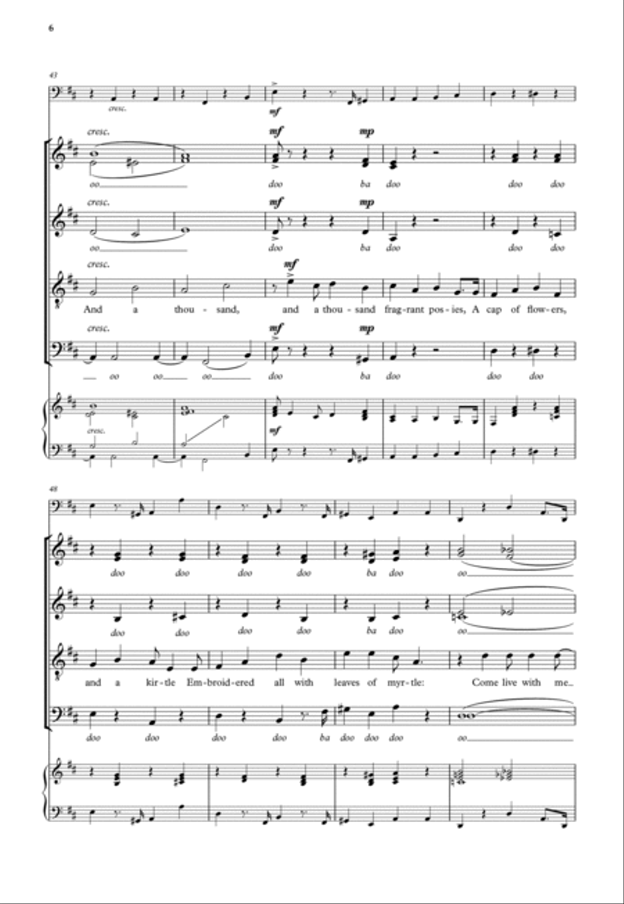 Come live with me Come live with me Divisi scores gallery preview page 6