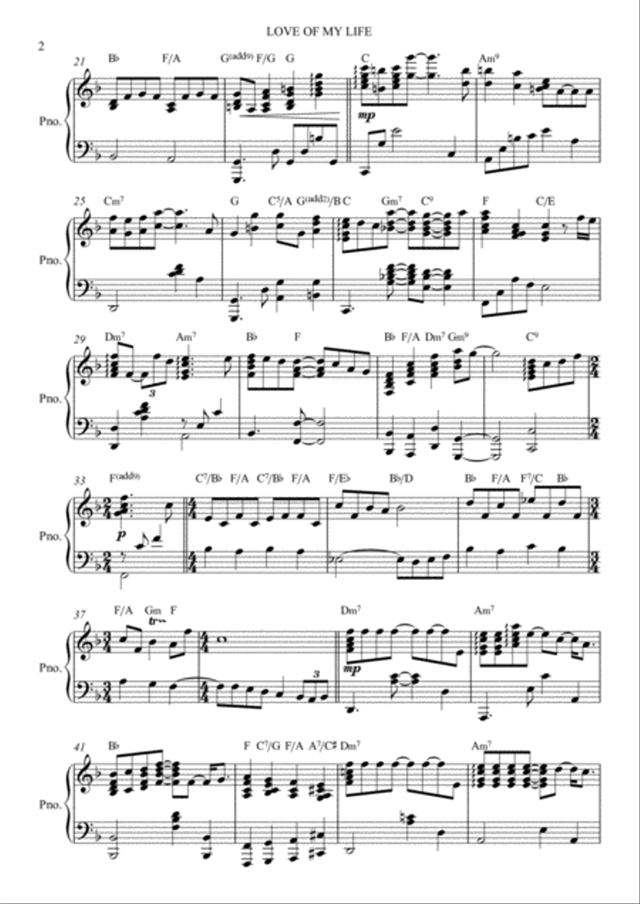 Love Of My Life Voice scores gallery preview page 2