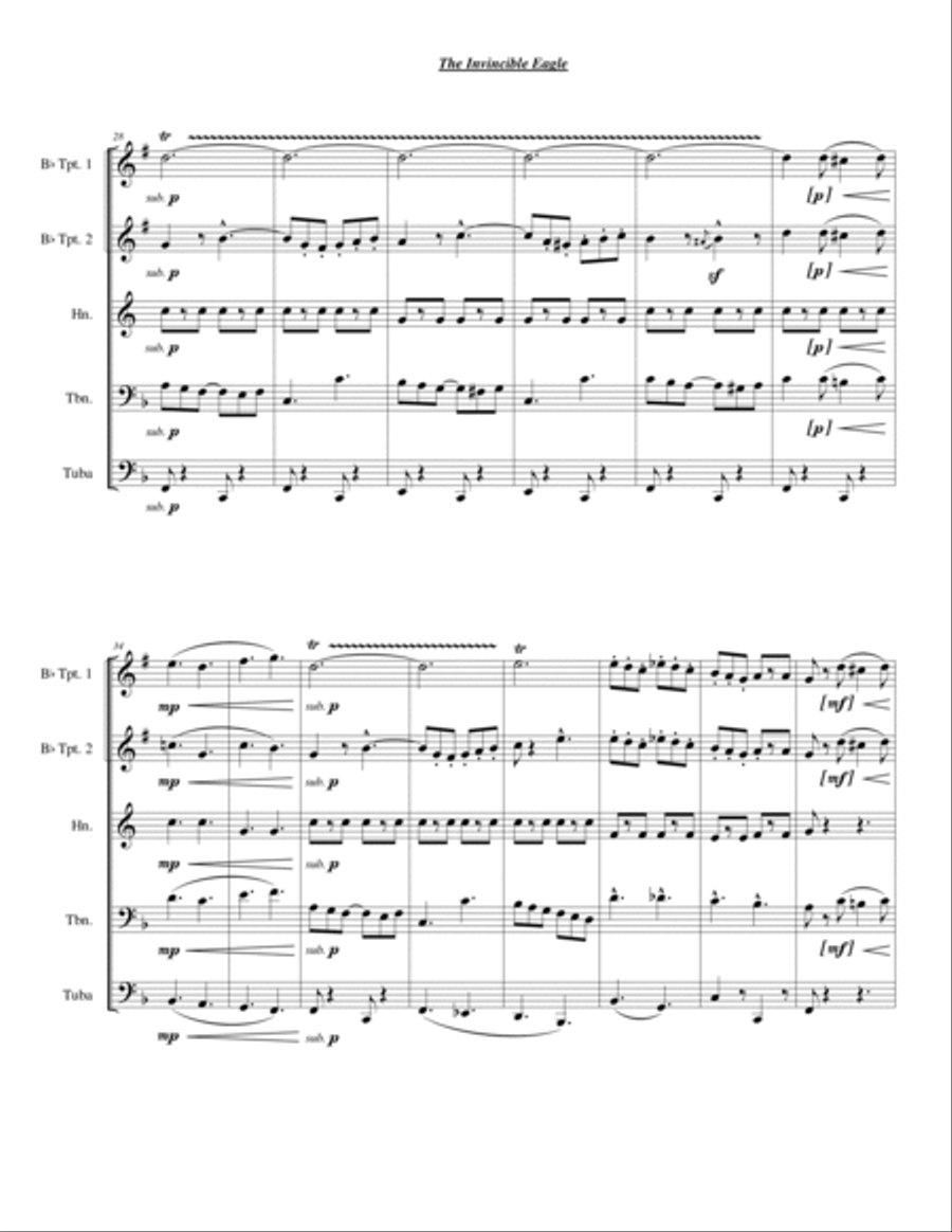 The Invincible Eagle Chamber Music scores gallery preview page 5