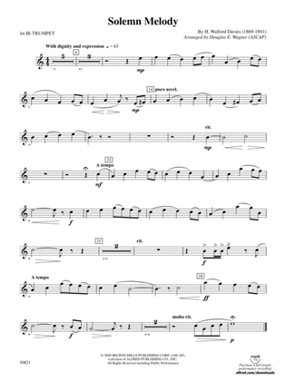 Solemn Melody: 1st B-flat Trumpet