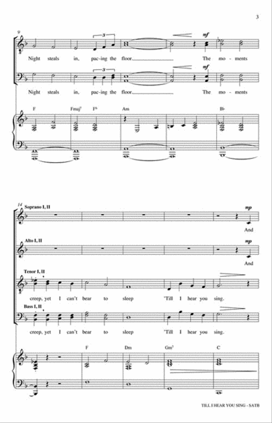 'Till I Hear You Sing 4-Part scores gallery preview page 3