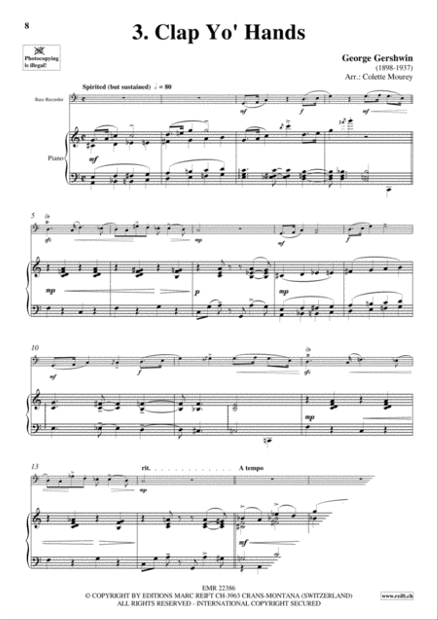 Gershwin 20 Greatest Hits Bass Recorder scores gallery preview page 5
