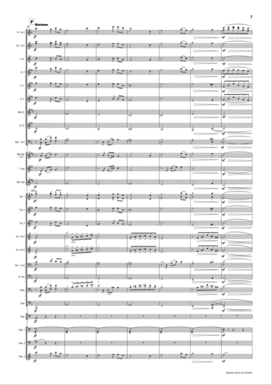 Amazing Grace Concert Band scores gallery preview page 4