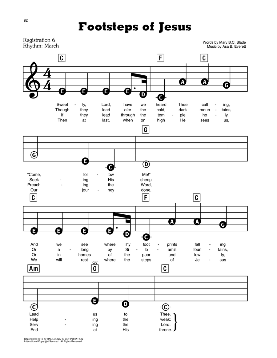 Footsteps Of Jesus Electronic Keyboard scores gallery preview page 1