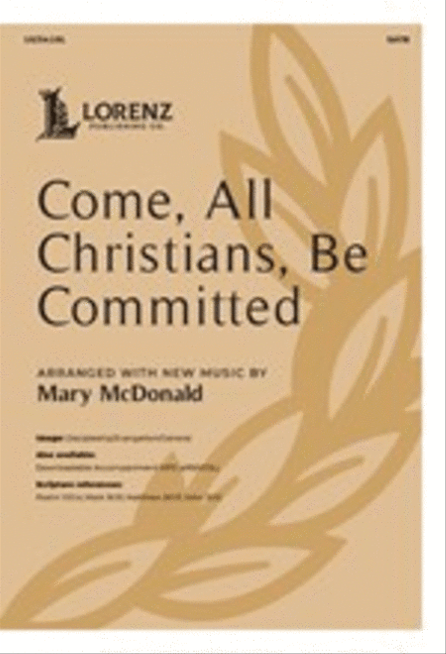 Come, All Christians, Be Committed 4-Part scores gallery preview page 1