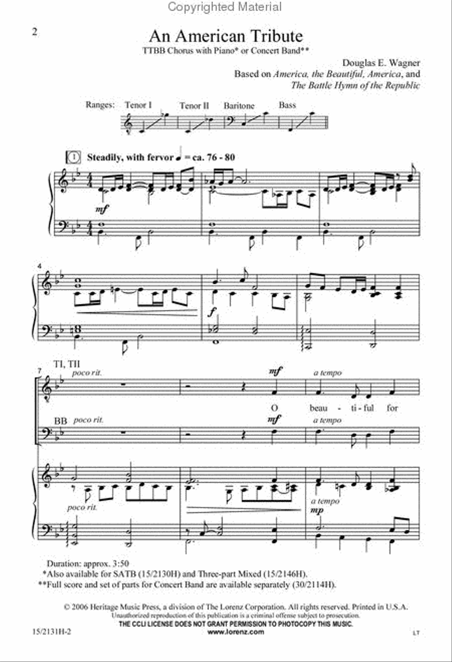 An American Tribute TTBB scores gallery preview page 2