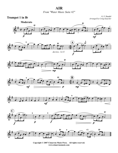 "Air" from "Water Music Suite No. 1