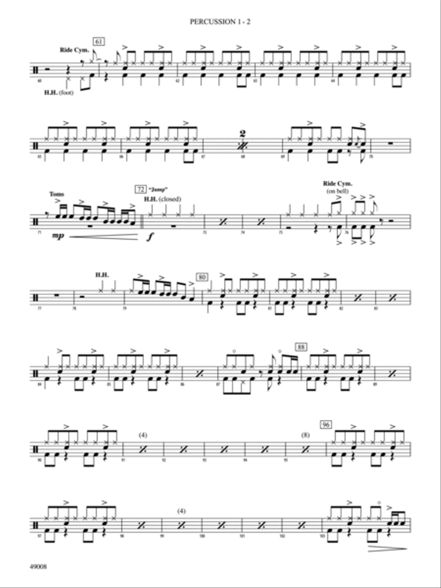Van Halen Hits: 1st Percussion Full Orchestra scores gallery preview page 2