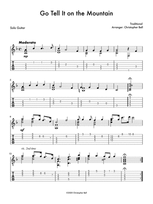 Book cover for Go Tell It on the Mountain - Guitar Chord Melody